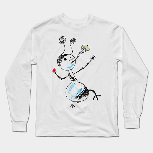 Shot Put Mascot Long Sleeve T-Shirt by Nikokosmos